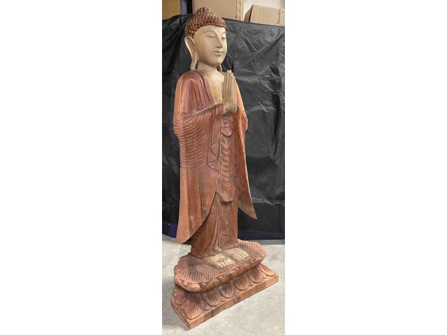 Photo Statue de Bouddha debout 2 couleurs - H: 102 cm image 3/4