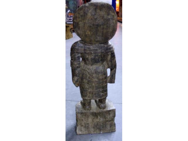Photo Statue de Bouddha debout avec auréole - H: 122 cm image 3/4