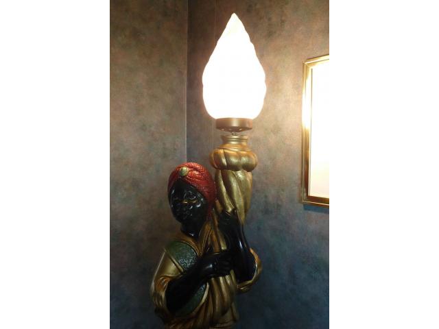 Photo Statue lampadaire nubien porte torchère style vénitien image 3/5