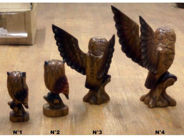 Photo statuette de chouette en bois - H: 18 à 38 cm image 3/4