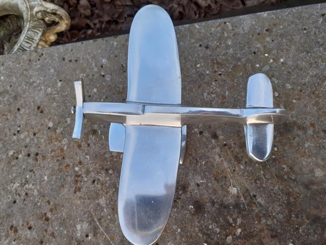 Photo SUPERBE AVION SUR SOCLE EN FONTE D'ALUMINIUM image 3/6