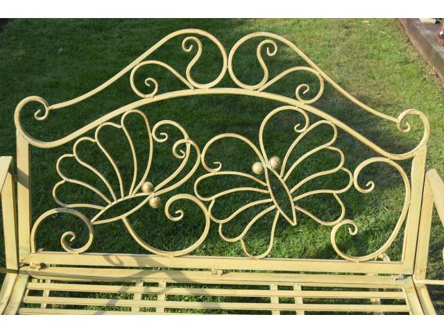 Photo SUPERBE BANC DE JARDIN EN FER FORGE (rocking chair) image 3/6
