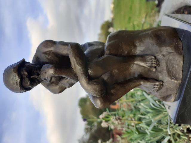 Photo Superbe bronze sur socle marbre (le penseur de Rodin) image 3/6