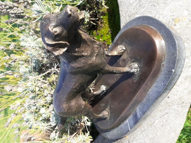 Photo SUPERBE LABRADOR EN BRONZE SUR SOCLE MARBRE. image 3/6