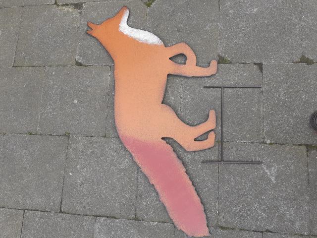 Photo SUPERBE RENARD EN METAL PATINE image 3/4