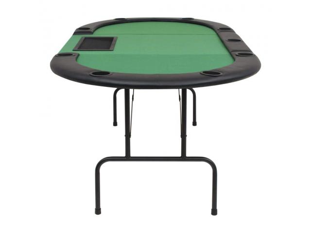 Photo Table de Poker pliable et transportable feutrine verte table poker transportable table poker gente t image 3/6
