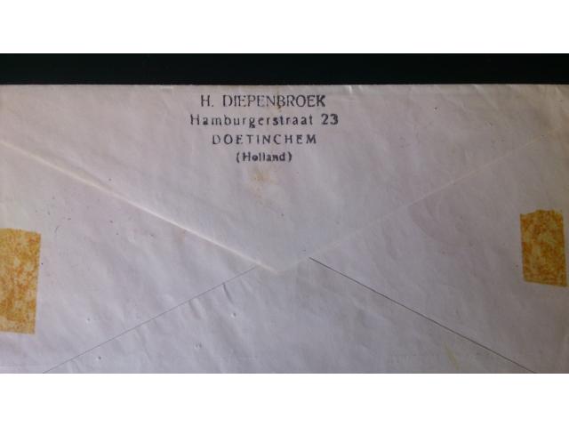 Photo Timbres Nederland sur lettre 1949 image 3/3