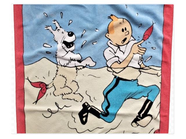 Photo Tintin et Milou ~ serviette de bain + trousse toilette ~ Hergé image 3/6