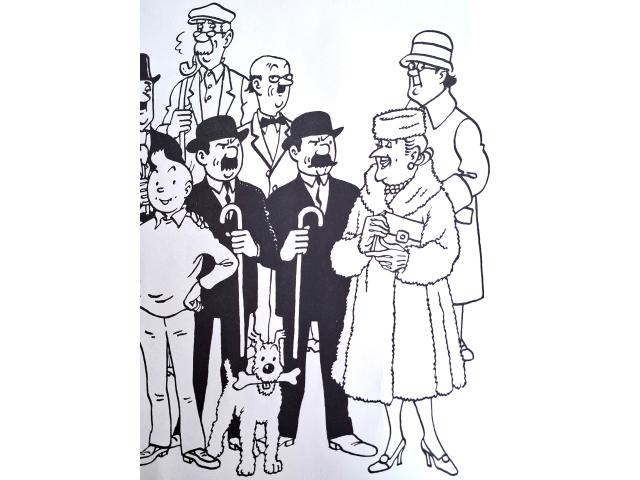 Photo Tintin ✅ poster de la famille Hergé 1970 ❖ 38 X 55 cm image 3/4