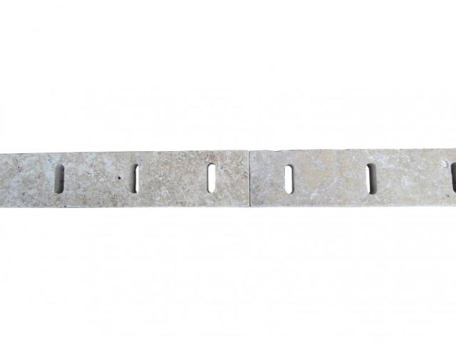 Photo Travertin Beige Grille Rainure 9x50 cm image 3/5