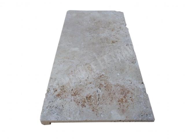 Photo Travertin Beige Nez de Marche Droit 30,5x61 cm image 3/5