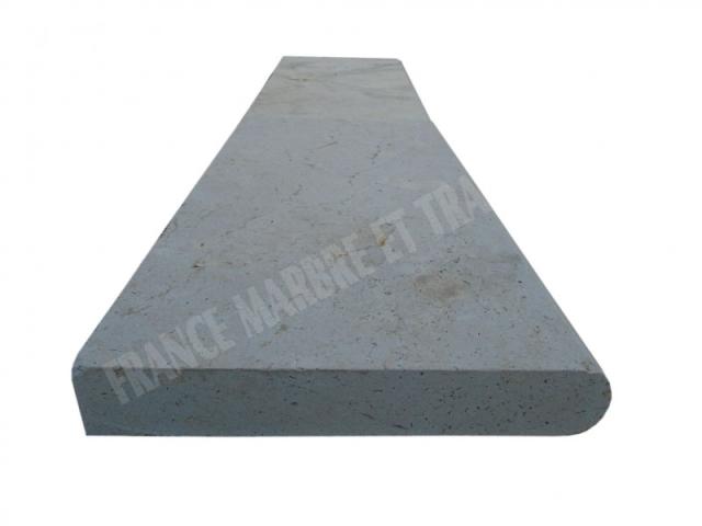 Photo Travertin Beige Nuancé Margelle de Piscine Bord Arrondi 30,5x61 cm image 3/5