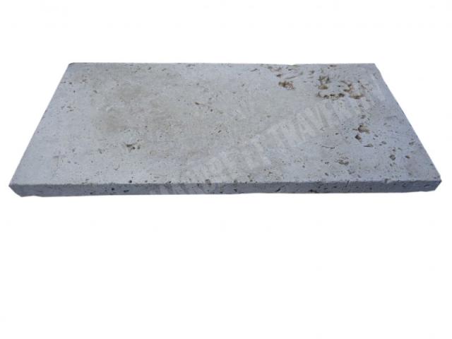 Photo Travertin Beige Nuancé Margelle de Piscine Bord Droit 30,5x61 cm image 3/5