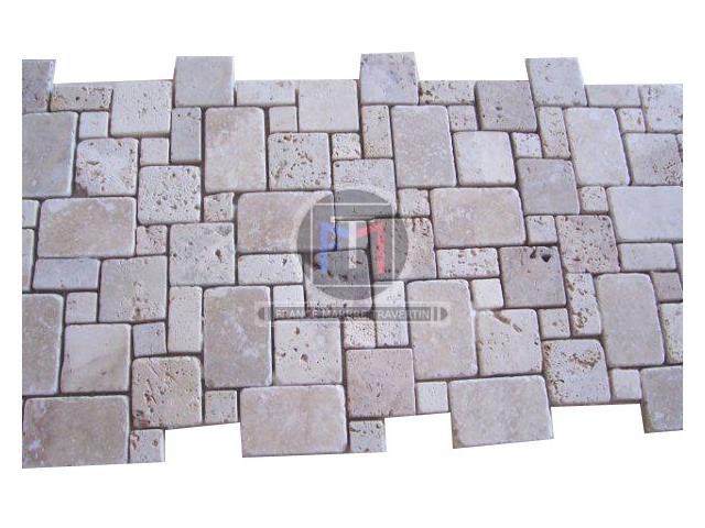Photo Travertin Classique Mosaique 4 Format Antique image 3/5