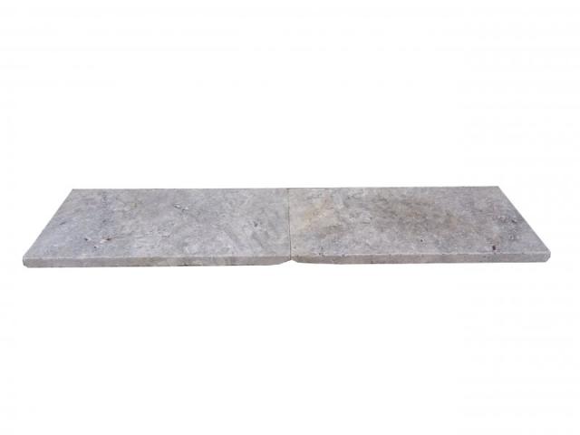 Photo Travertin Silver Margelle de Piscine Bord Droit 33x61 cm image 3/5