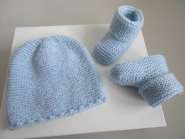Photo Trousseau bébé bleu aquilon tricot bébé image 3/6