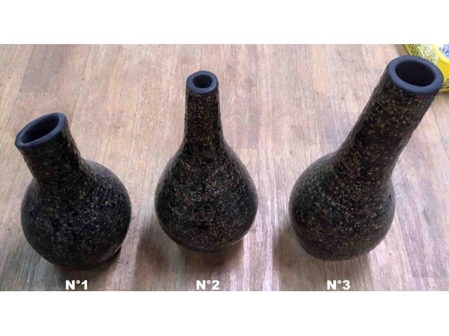 Photo Vase en terre cuite et mosaïque de verre - H: 42 à 51 cm image 3/3
