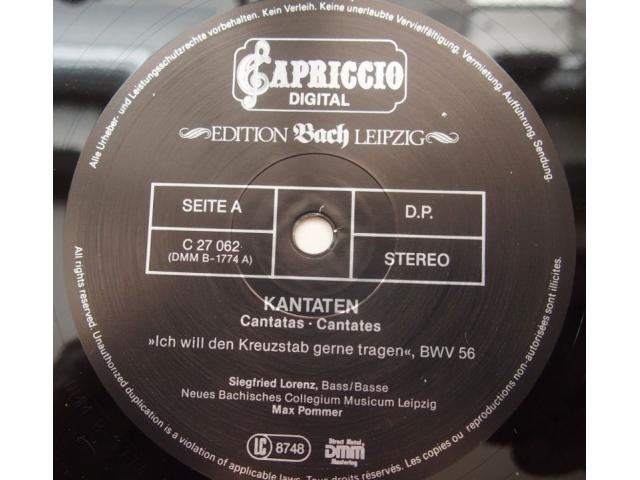 Photo Vinyl CANTATES BWW 56 et 82  BACH image 3/6