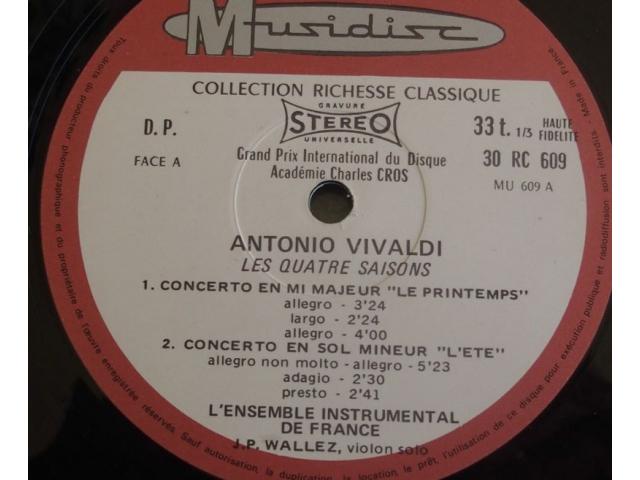 Photo Vinyl VIVALDI  Les quatre saisons image 3/4