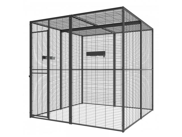 Photo Volière panoramique 2x2x2 m toit maille cage perroquet volière exterieure volière intérieur image 3/5