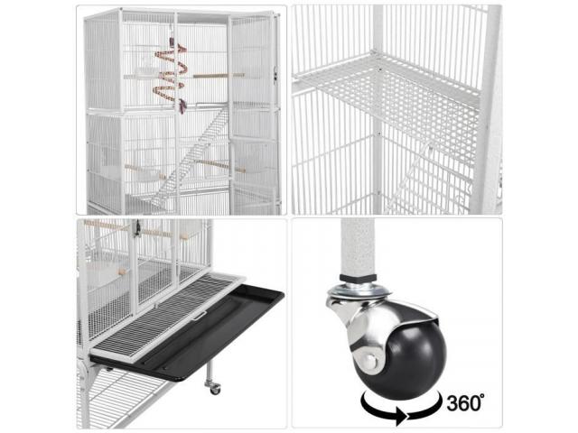 Photo Volière Silver 175 cm voliere geante cage perroquet Cage oiseau cage moineau cage canari cage insepa image 3/4