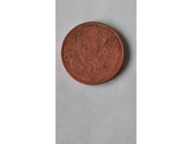 Photo 3 Rare pièce de 1  et 2 centimes d'euros Marianne 1999 fauté image 4/6