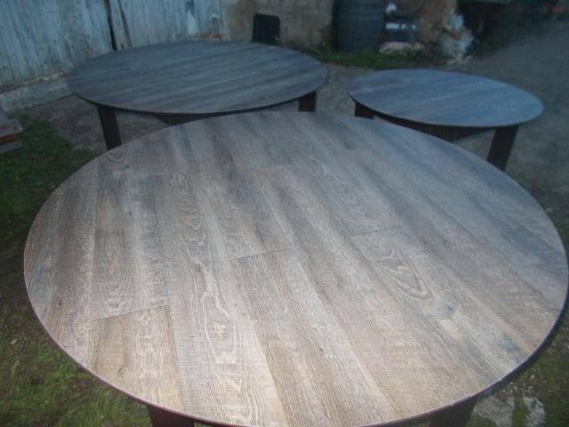 Photo 3 table rondes en bois tbeg  faire prix image 4/4