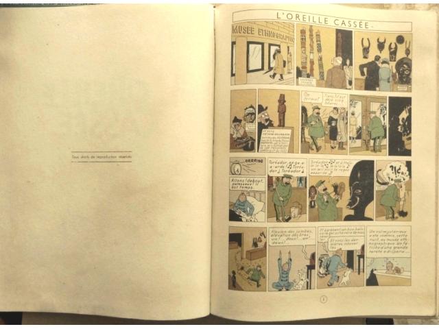 Photo AlBUM tintin l'oreille cassee e o 1943 A 20 occasion image 4/6