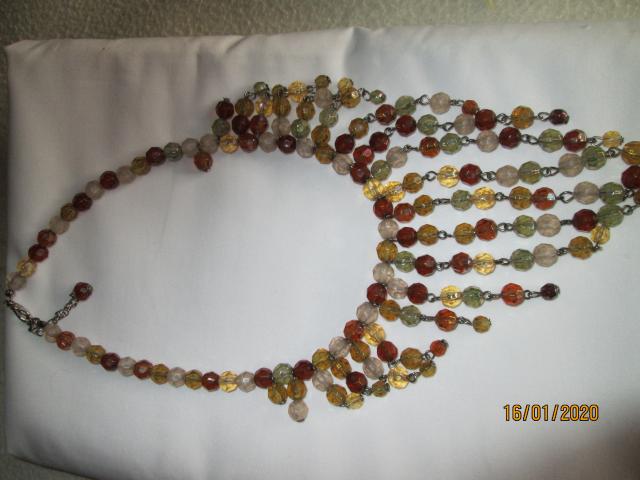 Photo Ancien Collier Perles Naturelle En Saphirs Et Argent image 4/6