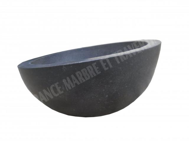 Photo Basalte Noir Vasque Modéle Bol Coupé image 4/5
