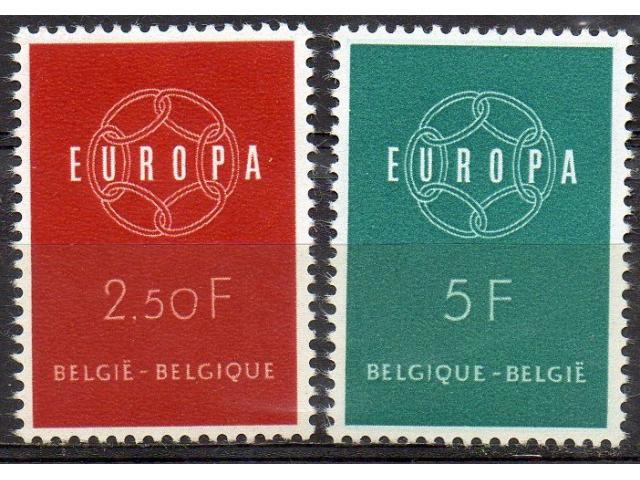 Photo Belgique timbres Europa 1956-1961 image 4/6