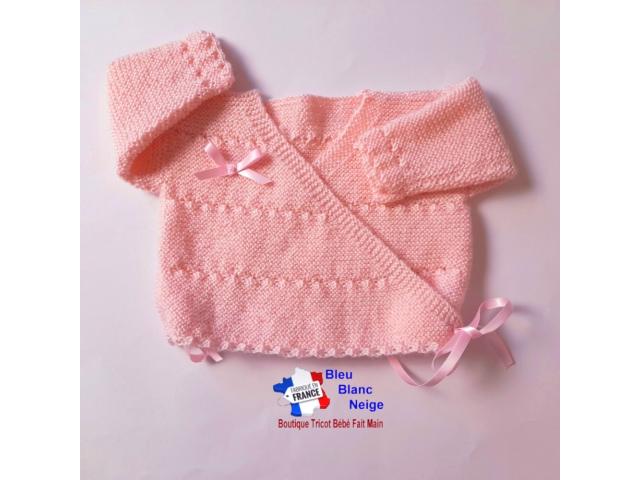 Photo Brassières croisées modèle layette tricot bébé image 4/6