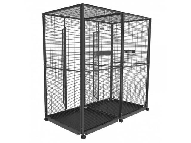 Photo Cage perroquet double 2x1x2 m cage perroquet arkansas Volière 2x1x2 m pour perroquet cage ara image 4/5