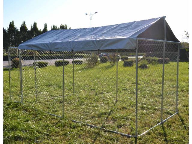 Photo Chenil 9,20m² + toiture chenil galvanisé enclos chien chenil pas cher chenil extérieur parc chien gr image 4/4