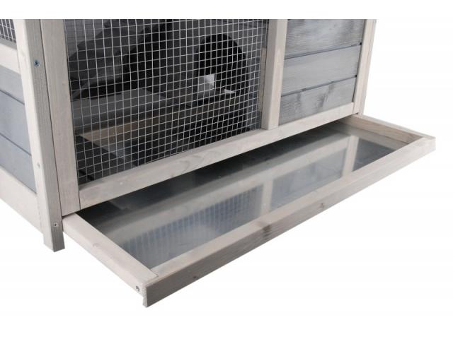 Photo Clapier moderne gris et blanc cage lapin cage chinchilla cage furet clapier en bois clapier moderne  image 4/6