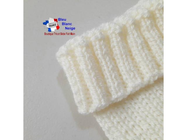 Photo Cocon chaussette tricot bébé tricoté main image 4/4