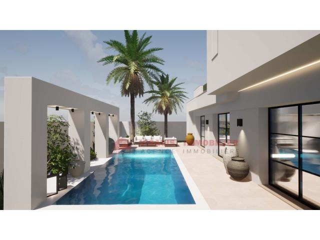 Photo Construire villa avec piscine à Djerba en Tunisie ZU - titre bleu image 4/6