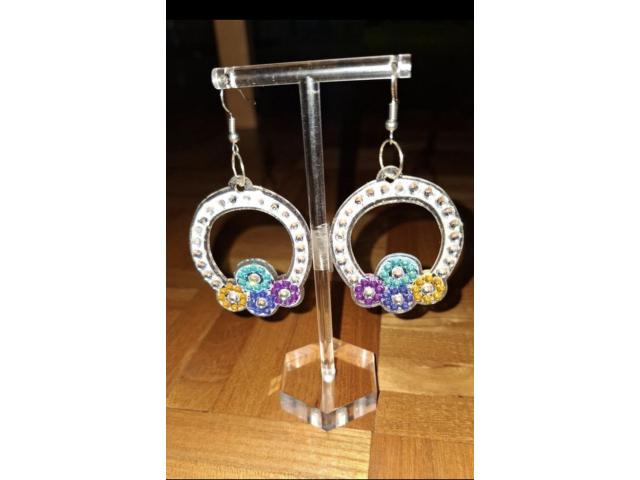 Photo Diamond Painting boucles d'oreilles neuves image 4/4