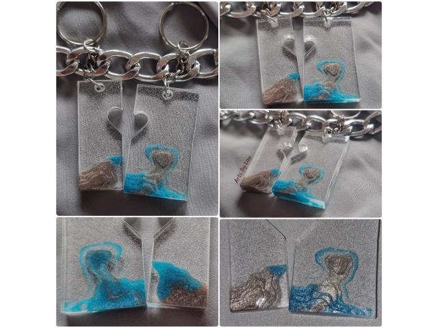 Photo Différents bijoux en résine fait main Gravure sur verre à la main image 4/6