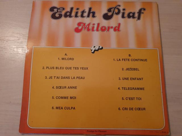 Photo disque vinyl 33 tours edith piaf milord image 4/4