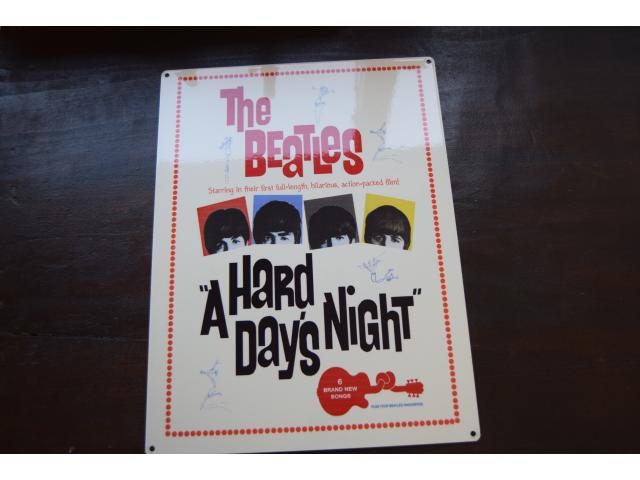 Photo Enseigne publicitaire, plaque en métal "the beatles" image 4/6