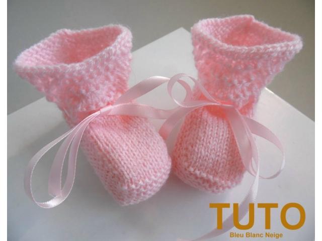 Photo Explication TUTO bonnet chaussons layette bébé image 4/5