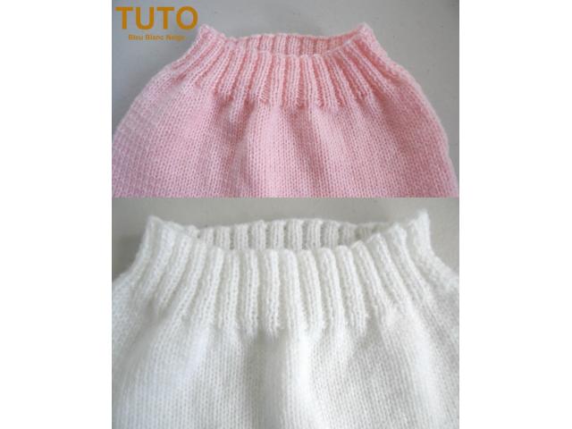 Photo Explication TUTO pantalon layette bébé tricot laine image 4/5