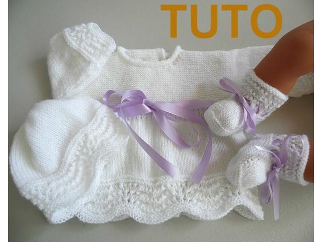 Photo Explication TUTO trousseau layette bébé tricot laine image 4/6