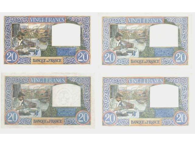 Photo F 12 LOT A DE 8 BILLETS 20 F SCIENCES image 4/4