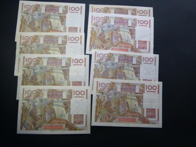 Photo F 28 100 f paysan lot de 16 billets NEUFS image 4/4