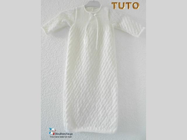 Photo Fiche Tricot bébé,TUTO, robe de baptême image 4/5