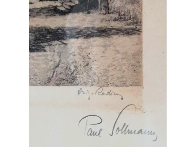 Photo Gravure allemande de la tour Rothenburg signée PAUL SOLLMANN image 4/6