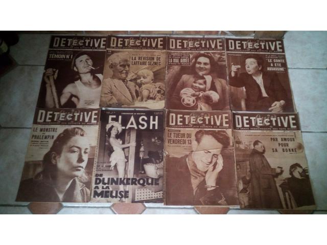 Photo Journaux ancien détective 1948-54 et 64 à 69 image 4/6