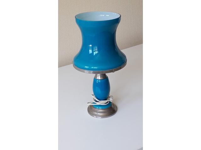 Photo lampe opaline bleu image 4/5